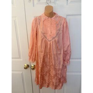 Vintage Rosa Puleo Szule Lily of France Womens Small Pink Nightgown-AS IS